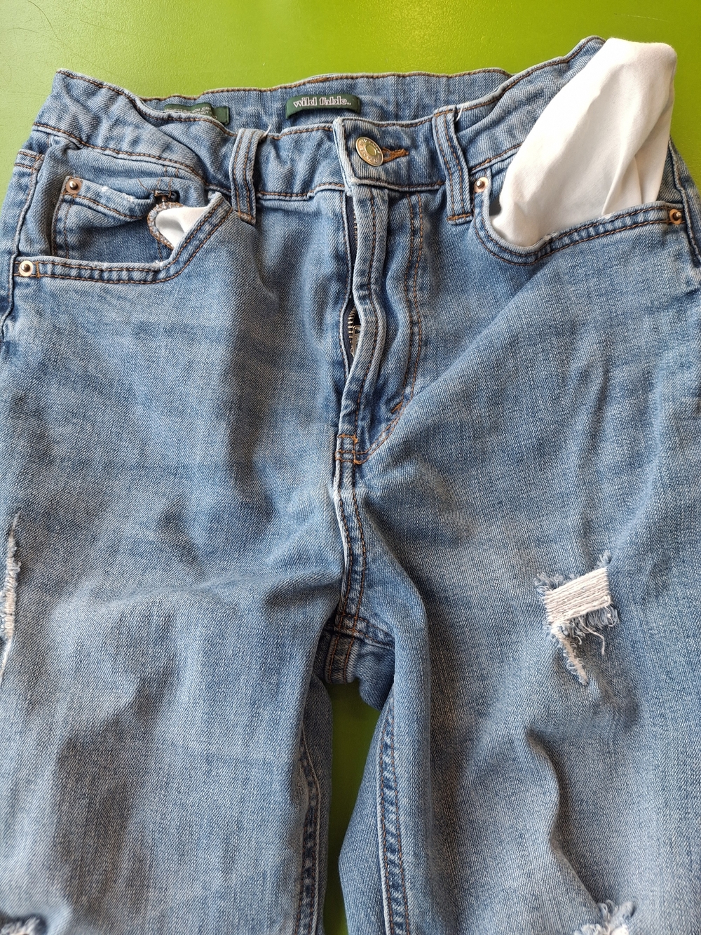 wild fable Light Blue Distressed Slim Jeans